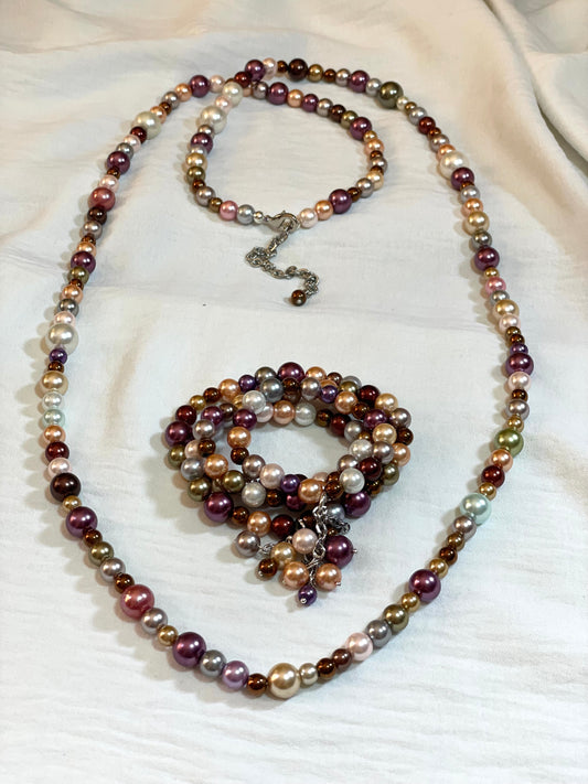 A Bracelet And Necklace Set