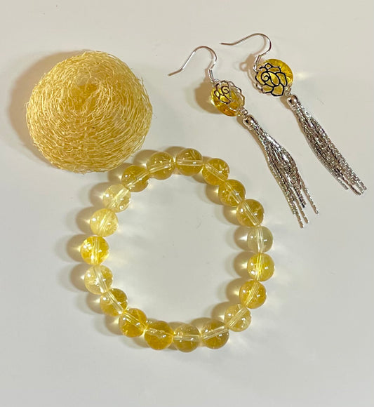 A Bracelet And Earrings Set