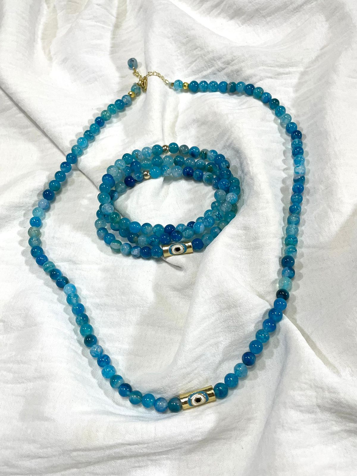 A Bracelet And Necklace Set
