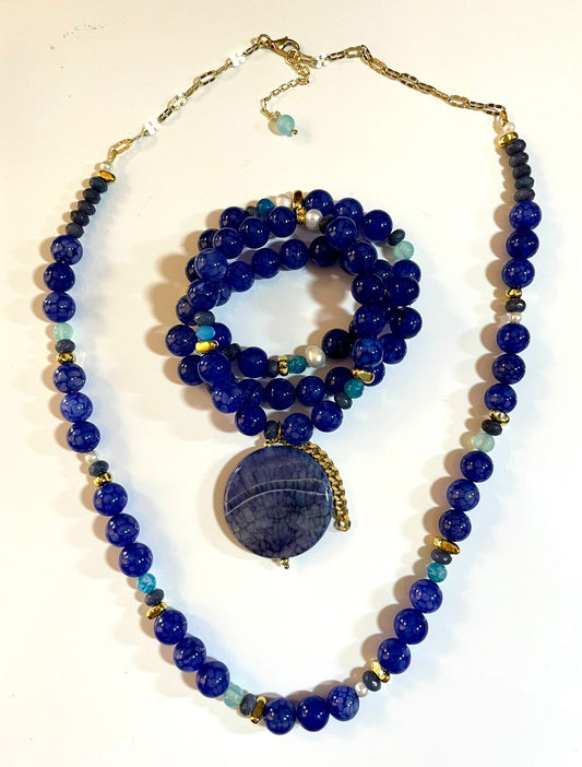 A Bracelet And Necklace Set