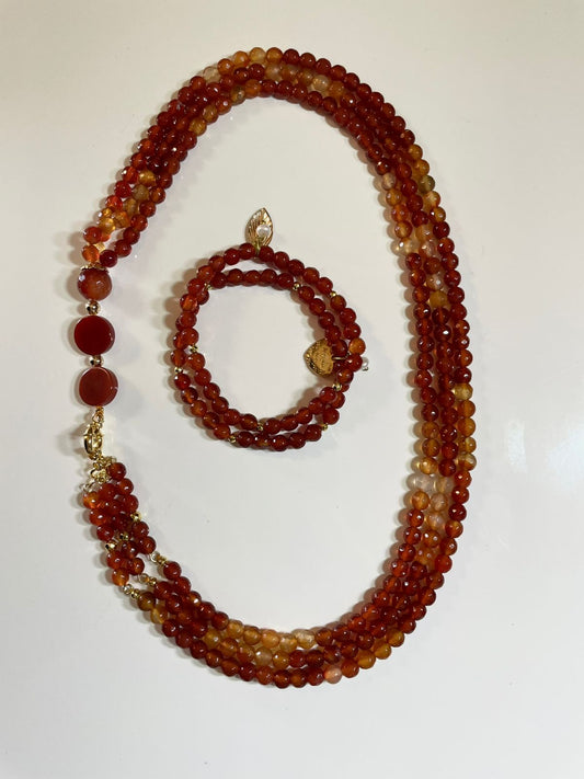 A Bracelet And Necklace Set